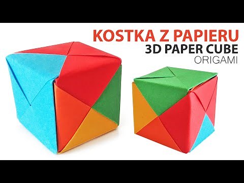 KOSTKA Z PAPIERU | ORIGAMI PAPER CUBE 3D Jak zrobić kostkę z papieru How To Make Paper 3d Cube Easy