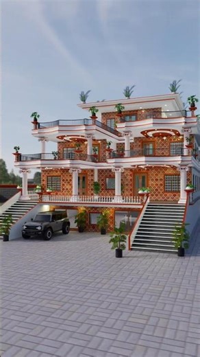 Village House 🏡 Design #elevation #frontelevation #house #housedesign #home #song #hindisong #3d