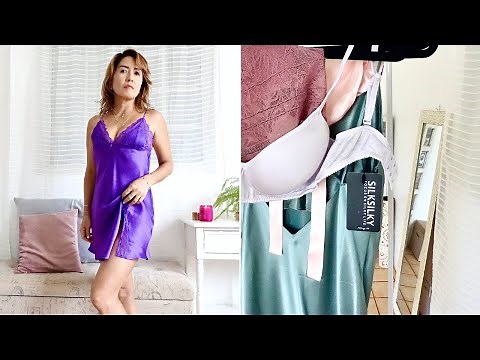 Silk Lingerie Try-On w/SILKSILKY | Dresses, Bra, Panty | Relaxing Nighttime Tips