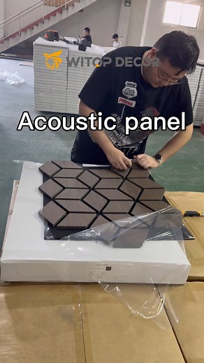 60×60cm wood grain mdf wood acoustic wall panels. Perfect indoor sound solution. #akupanel #wallpaneldesign #walldecor #soundproofing #wallpanel #interiordesign #homedecor #wallpanels #walldecoration #acousticpanels | Shandong Witop Decor Materials Co.,ltd