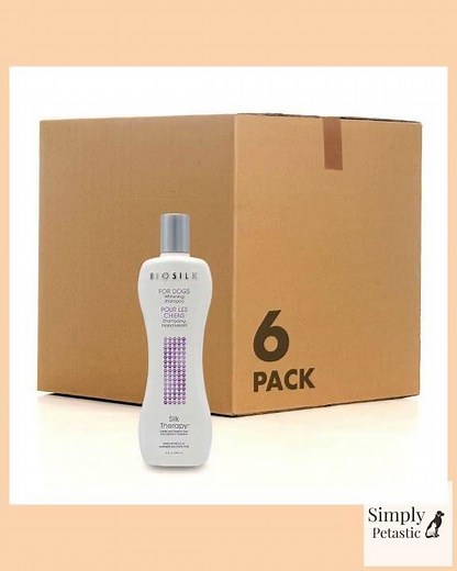 BioSilk Silk Therapy Whitening Dog Shampoo for Dogs - Pet Safe Grooming and Brightening Shampoo f...