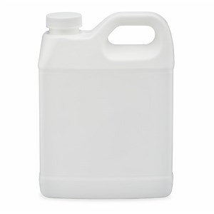 32 oz White HDPE Plastic Fluorinated Barrier F-Style Bottles (White Barrier Cap) - 4555B03