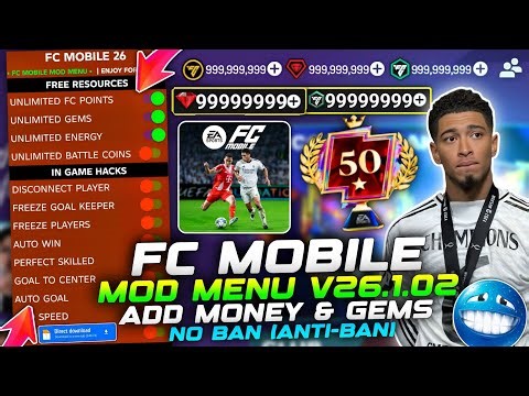 FC Mobile 26 VIP MOD MENU v26.1.02 - Unlimited Money & Fc Points | FC MOBILE MOD APK 2026