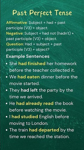 Past Perfect Tense Formula with Example Sentences, Learn English Grammar Easily Formula & Sentences