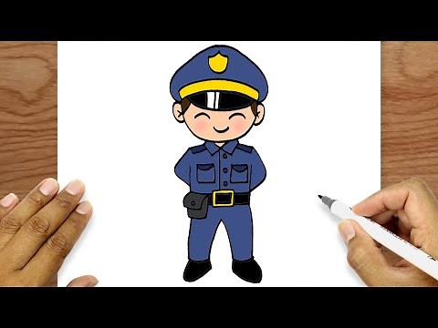 How To Draw Policeman | Police Drawing Easy