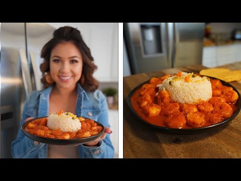 CAMARONES a la DIABLA | MEXICAN DEVILED SHRIMP And WHITE RICE