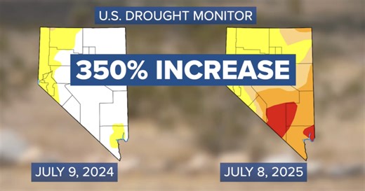Drought conditions have exploded in Nevada, indicating trouble for fire season