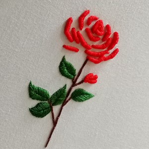 Floral Embroidery with Bullion Knot and Couching Stitch Techniques, Happy Stitching ! | Knit and Stitch