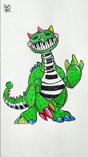 how to draw pianosaurus from poppy playtime 4 #shorts