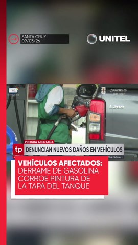 Conductores reclaman que el estado de la gasolina corroe la pintura de sus vehículos. Los de color blanco son los más afectados. 📲 Más información en Unitel.bo #Unitel #SantaCruz #Combustible