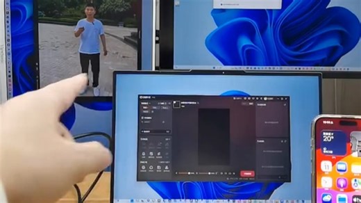 笔记本电脑接两个显示器怎么操作，详细介绍Typec转hdmi双屏异显多屏拓扩展坞连接线，笔记本电脑接2个显示器独立操作一拖二显示屏分屏做副屏的方法#笔记本电脑
