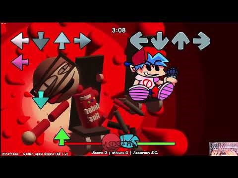FNF Vs. Dave and Bambi Golden Apple - Wireframe (4k)