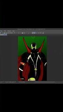 Inking and Colouring Spawn #spawn #art #drawing