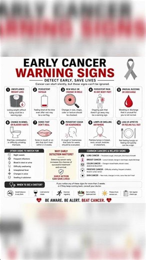 ⚠️ Cancer Symptoms Explained | Early Signs You Must Never Ignore