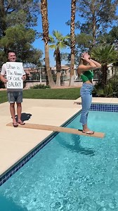 1.2M views · 37 reactions | Water Plank Trivia Challenge between Friends  Cold water, cold day, fun game. Friends battle it out playing a unique game trivia game. Loser takes a dip in the pool. | The DK Experience | Facebook
