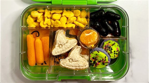 Halloween sandwich 🎃 👻 lunch box idea #Shorts #kidslunch #schoollunchideas #halloween #bentobox