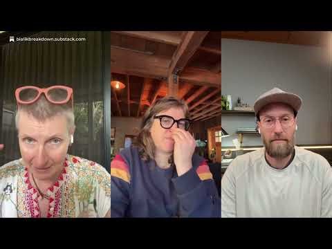 Mayim Bialik and Jonathan Cohen with Elizabeth Gilbert