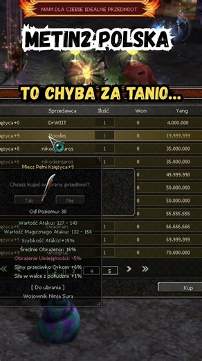 Metin2 Polska FMS 9+ czy to dobra cena ?! #metin2 #shorts