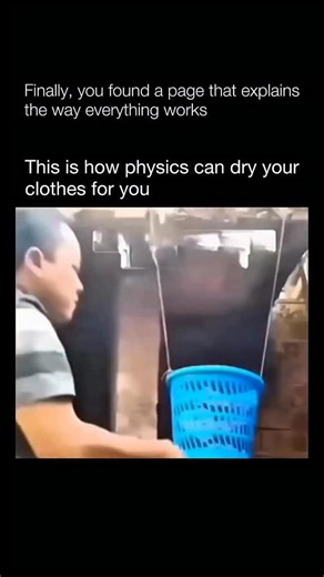The Way Everything Works on Instagram: "What looks like a simple drying trick is actually a clear demonstration of rotational physics at work. When the bucket is wound and released, the twisted string stores angular momentum, which is then converted into rapid rotation in the opposite direction as the system seeks balance. This reversal of spin is a direct result of the conservation of angular momentum, where energy is transferred rather than lost. The faster the bucket spins, the more rotationa