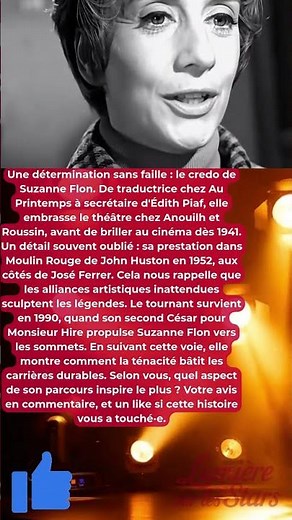 Suzanne Flon et Monsieur Hire : L'Histoire Secrète des Coulisses de Gloire.