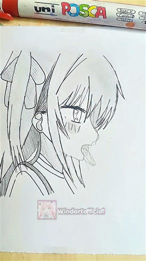 How to Draw Ruby Hoshino Side Profile ✏️✨ #イラストメイキング ＃創作 #oshinoko #アニメ