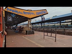 VISAKHAPATNAM RAILWAY STATION ON BOARD ARRIVING SRC-VSKP SPL EXPRESS TRAIN
