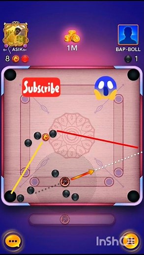 carrom pool indrick gameplay ☠☠ 1M carrom mood ☠ #carrompool #shorts