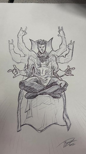 Class Scribble: Drawing Doctor Strange and Batman