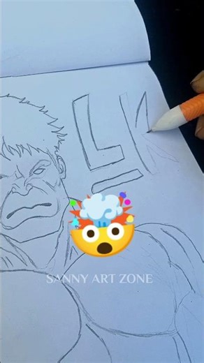 “Turning Random Lines Into Hulk… Watch This! 🤯”#hulk#marvel#hulksmash#marvelart#superheroart#drawing
