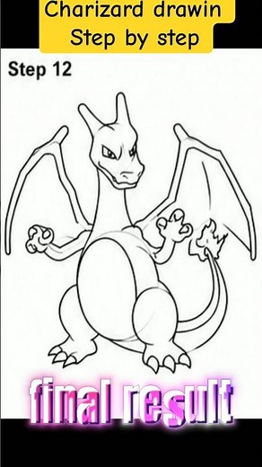 Easy Charizard Drawing Tutorial for Beginners 🎨 #animeart #pokemonart