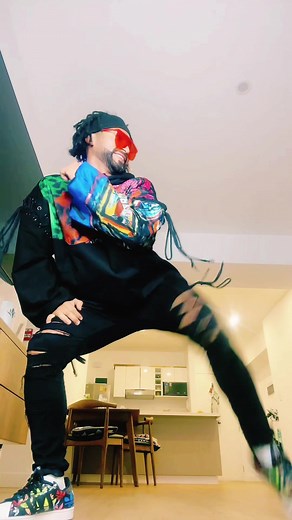 Energetic Dance Routine in Colorful Outfit