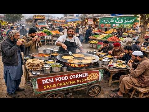 MOST SATISFYING STREET FOOD BREAKFAST 😍 | BUDGET FRIENDLY STREET NASHTA IN 🇵🇰 #pakistanistreetfood