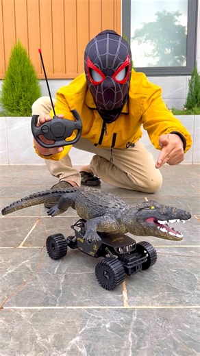 Black Remote Control Rc giant crocodile car Unboxing