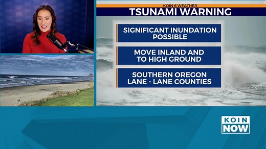 KOIN Now: Tsunami warning issued for part of Oregon Coast
