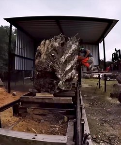 I build a table from a slab of cypress wood that was trapped underground for 1000 years and was radiocarbon dated to be 2203 years old. Watch me turn that into a beautiful round live edge and epoxy dining table. | Jonny Builds