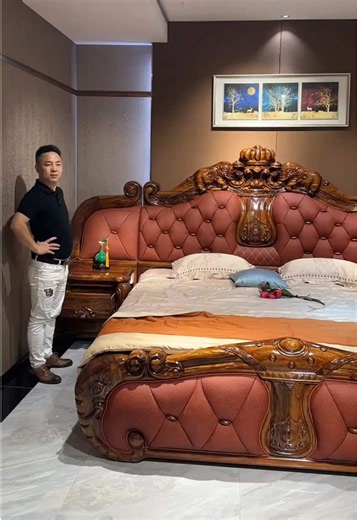 Luxury Master Bedroom King Bed Set from Furniture Factory