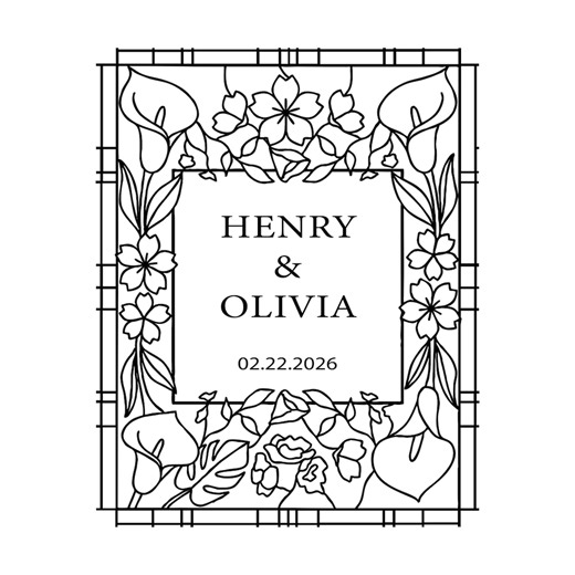 Stained Glass Welcome Wedding Sign Digital Template - Etsy