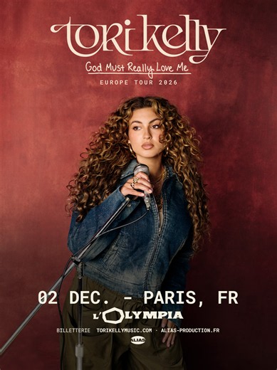 Billets concert Tori Kelly 2 décembre 2026 à L'Olympia