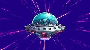 Download Alien Adventure Exploring Galaxies on a UFO Spaceship. alien riding ufo spaceship for free