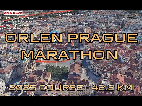 ORLEN Prague Marathon 2025: fly over the marathon course! Video of the race path.