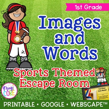 Nonfiction Text Images Features Sports Reading Escape Room 1st Grade RI.1.6 Game