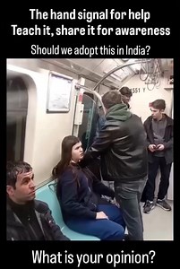 The Signal for Help is a one-handed, non-verbal gesture designed to alert others that a woman (or anyone) is in danger and needs help, especially during domestic abuse or video calls. It is created by holding up one hand, tucking the thumb into the palm, and folding the four fingers down over it to "trap" the thumb. | Mission Green Mumbai