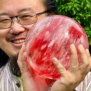 Santa Sphere Cherry Quartz Holiday Decor Sleigh Rider Festive Crystal Orb Smelted Crystals Gemstone Sphere Holly Boy Red Santa Passion Gifts - Etsy