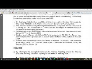 Focus Academy ACCOUNTING 1A Conceptual Framework Tutorial Questions and Application pt 2