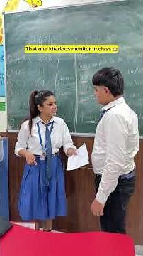 That one khadoos class monitor 🏫 #shorts #sejalgabashorts #school