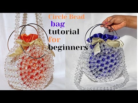 HOW TO MAKE ROUND BEADED BAG//CIRCLE BAG TUTORIAL/BEAD BAG/ TRENDING BEAD BAG/HOW TO MAKE PEARL BAG