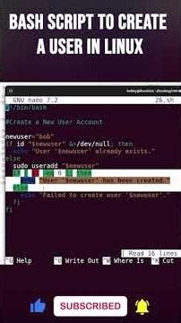 Bash Script to Create a User in Linux #bash #linux
