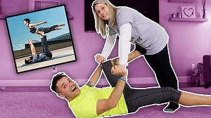429K views · 13K reactions | He dropped me!!! Another try at EXTREME YOGA, but failed miserably again! LOL! Enjoy the laughs! | Team Balmert | Facebook