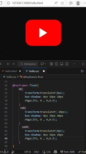 YouTube Logo using only HTML & CSS 🔴✨
