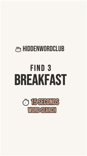 Only Sharp Eyes Find All 3 🧠 | Find 3 Words | Breakfast Word Search Challenge